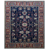 11279- Heriz Navy/Red