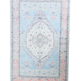 11304- Oushak Blue/Salmon