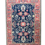 11338- Heriz Blue/Red