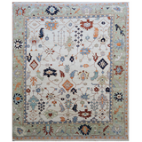11558- Oushak Ivory/Green