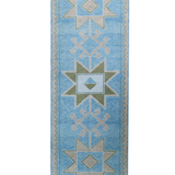 11606- Oushak Lt Blue/Camel