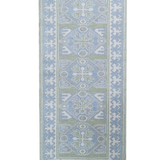 11607- Oushak Lt Green/Periwinkle