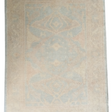 5590- Old Wool Oushak Lt Blue/Lt Brown