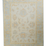 5591- Old Wool Oushak Ivory/Lt Blue