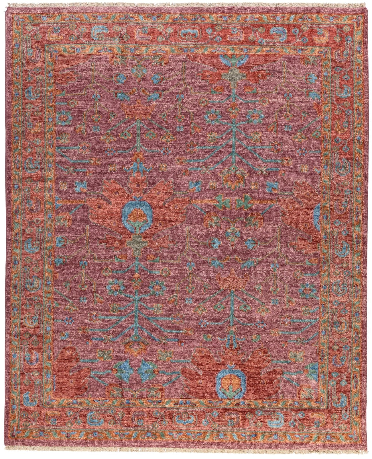 Pink Indian Rug Pattern Jaipur Pink