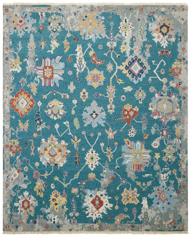 Soumak Bold Teal Multi