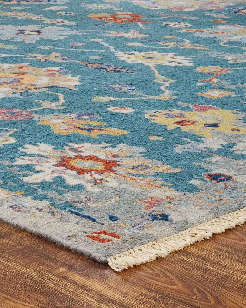 Soumak Bold Teal Multi