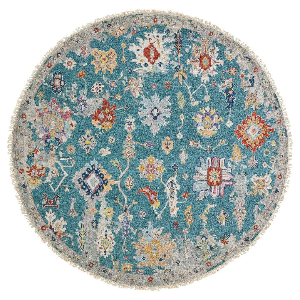 Soumak Bold Teal Multi