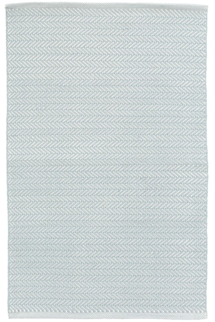 Herringbone Light Blue Ivory