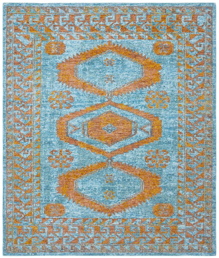 Teal Orange Rug Lora Teal Orange – KA Menendian Rug Gallery